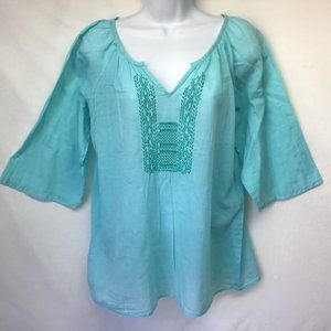 Raindrops By Papillon Women's Top Boho M